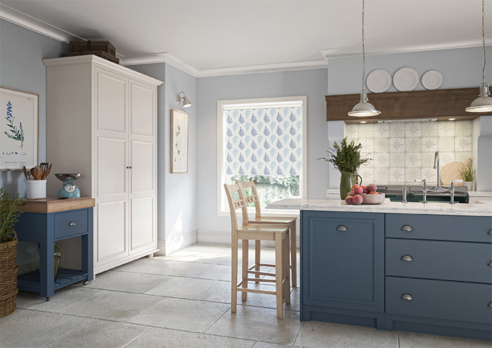 Delicate Ferns, Blue - Twist&Fit Roller Blind - Image 7